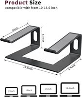 Support de moniteur de bureau ergonomique détachable avec rangement inférieur, support pour ordinateur portable en aluminium pour le bureau (un seul niveau)