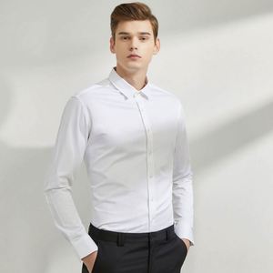 Uniformes de Banco para Caballero, Traje de Señora, Chaqueta de Oficina, Manga Larga, Ropa de Trabajo Informal, Camisa de Color Sólido, Tops para Hombre - Product Image 2