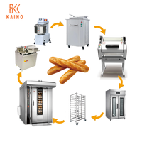 Horno de Panadería Comercial KINKAI Eléctrico 380V de Acero Inoxidable de Gran Capacidad para Hornear Nueces y Maíz, Juego Completo