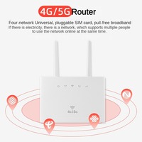 Routeur Wi-Fi Maillé 4G Carte SIM 300 Mbps, Répéteur Sans Fil CPE 300 Mbps, Routeur Modem pour la Communication et le Réseau