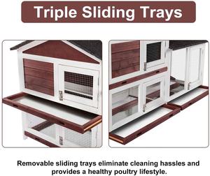 Outdoor Massief Hout Groot Huisdier Huis Bamboe Konijn Huis Kooien Coop Houten Konijnen Hok - Product Image 5