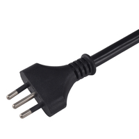 Prise italienne 10A 250V VDE H03VV-F/H05VV/H05RN cordon d'alimentation à 3 conducteurs avec ligne de câble d'extension personnalisée pour usage domestique et industriel