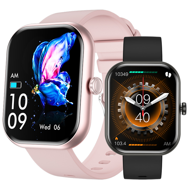 Fitcloudpro ZW65 Smart Watch with Square Dial Sports Fitness Tracker Heart Rate Sleep Health Monitoring Smartwatch for Women Men