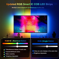 Bande LED intelligente RGBIC adressable DC5V 2M avec contrôleur LED, télécommande, ensemble pour la décoration de salle de jeux d'arcade, rétroéclairage USB pour téléviseur