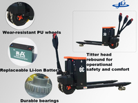 Transpallet Elettrico Fuoristrada JG da 3 Tonnellate con Batteria al Piombo-Acido, Carrello Elevatore per Terreni Irregolari