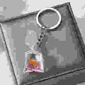Creative Water Bag Fish Pendant Key Chain Tropical Fish Transparent Resin <b>Backpack</b> Pendant Keychain for Aquarium Promotion - Product Image 5