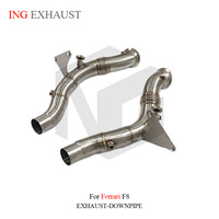 ING SUS 304 tuyau de descente d'échappement pour Ferrari F8 Spider F142MFL 2019 + 3.9T V8 Auto Tuning tuyaux du système d'échappement