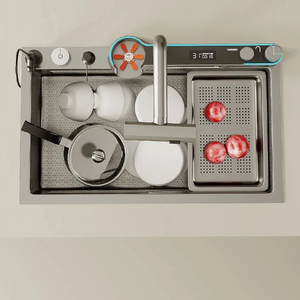 Grifo <span class=keywords><strong>de</strong></span> <span class=keywords><strong>Cocina</strong></span> Moderno 2026 con Cascada, Pantalla Digital <span class=keywords><strong>de</strong></span> Temperatura, Mezclador Inteligente LED <span class=keywords><strong>para</strong></span> <span class=keywords><strong>Fregadero</strong></span>, Grifo Extraíble con Rociador, Gris Metálico - Product Image 4