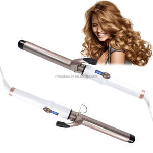 Ensemble de fer à friser en céramique titane de haute qualité avec <span class=keywords><strong>brosse</strong></span> <span class=keywords><strong>chauffante</strong></span> et logo pour le coiffage - Product Image 1