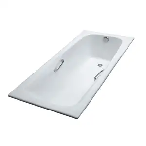 Popular retângulo drop-in ferro fundido esmaltado banheira banheiro quarto banheira chuveiro melhor qualidade para o mercado da Europa