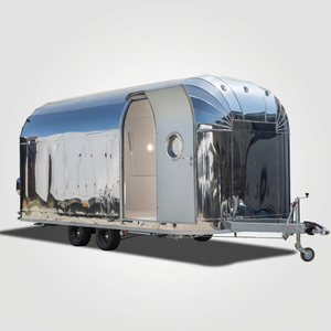 White Stainless Steel <b>Frame</b> Mobile Food Truck Trailer Insulated Compartments for Frozen Food Delivery Street Catering Mobile - Product Image 1