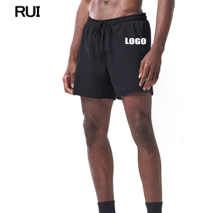 Pantalones cortos deportivos de verano transpirables de secado rápido de lona formal con logotipo personalizado al por mayor para hombre de talla grande y cintura alta para gimnasio Atlético - Product Image 1