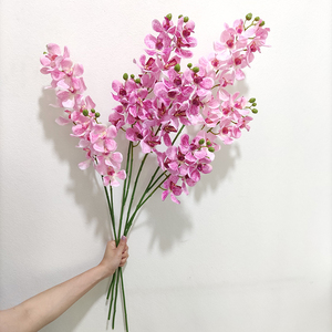 Orchidées Cymbidium en latex à toucher réel, faites à la main, à longue tige, fleurs artificielles, décoration pour la fête des mères, Halloween, Nouvel An, vente chaude - Product Image 2