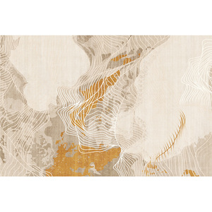Tapis personnalisé EIFFEL HOME en fibre de polyester à rayures, lavable, pour salon et chambre à coucher - Product Image 2