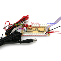 Carte d'encodeur USB sans délai pour puce d'arcade DIY Joystick en plastique Panneau de commande 2 broches Boutons poussoirs Style MAME HAPP Connectivité PC