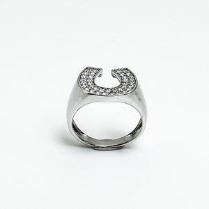 New arrivals người đàn ông của hip hop Micro paved CZ với vàng mạ đồ trang sức bằng đồng U hình dạng vòng - Product Image 6