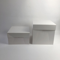 Boîte à gâteau blanche haute de 12 pouces avec fenêtre, vente en gros, accepte les commandes personnalisées de boîtes à gâteaux de mariage en vrac, idéale pour les gâteaux de célébration