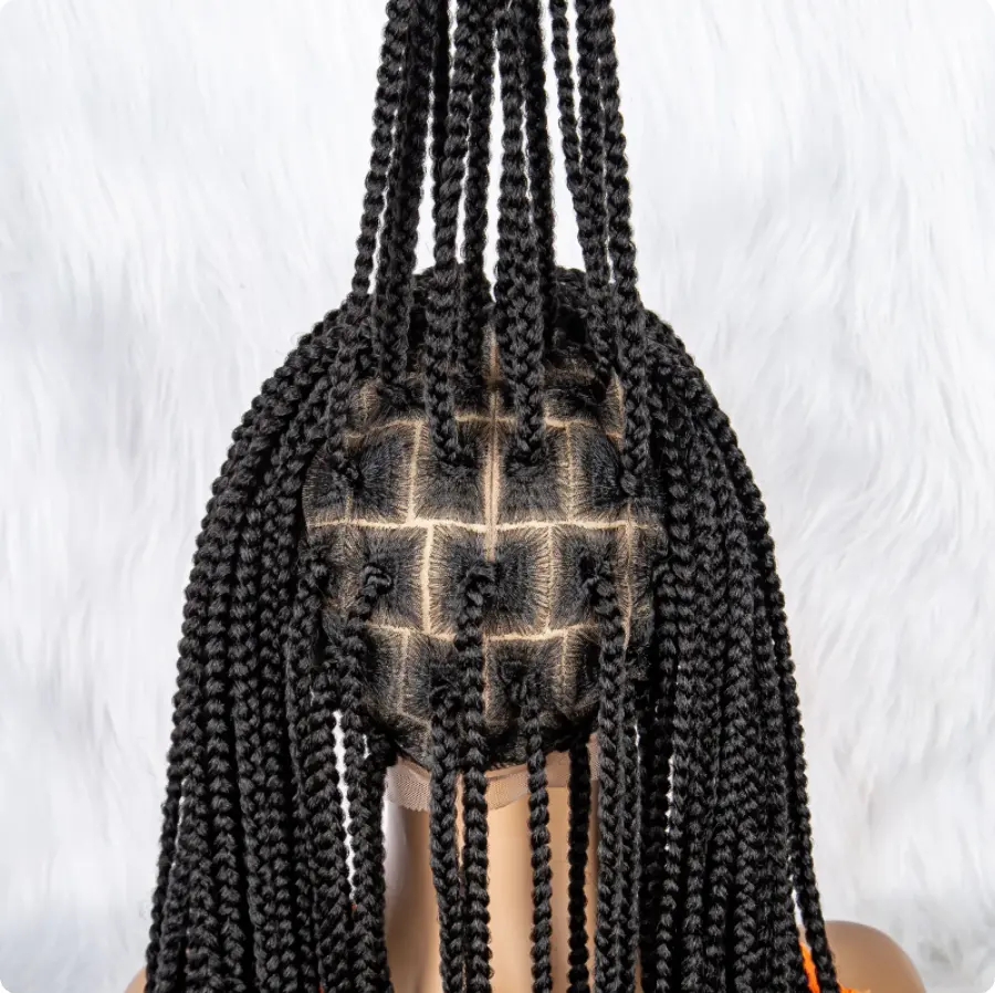 Perruques Lace Front Tressées Synthétiques Sans Nœud Boîte Tresses Perruque Avec Cheveux De Bébé Pour Les Femmes Noires Full Lace Perruques Tresse Africaine
