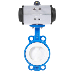 Actuador Neumático de Doble Acción de Hierro Dúctil con Asiento Revestido de PTFE, DN250 PN16, 150LB, a Bajo Precio - Product Image 1
