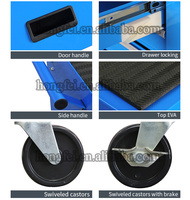 Chariot à outils HONGFEI à 4 tiroirs, robuste, en acier, verrouillable, service OEM ODM pour garage domestique, poste de travail mobile, usine certifiée BSCI
