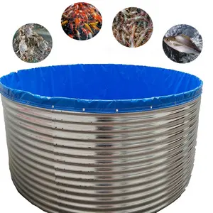 New design round flexible large modular PVC and HDPE canvas fish breeding water tank for sale