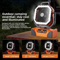 Ventilador Portátil para Camping con Logotipo Personalizado, 40000mAh, Linterna LED, 10 Pulgadas, Batería Recargable, Temporizador, para Exteriores