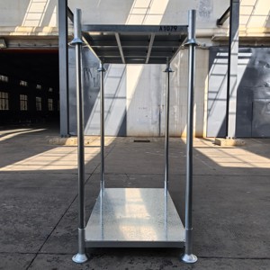 מדפי משטחים מפלדה Q235 ניתנים לערום - עמודי משטחים כבדים עם מדף אחסון למחסן תעשייתי - Product Image 5