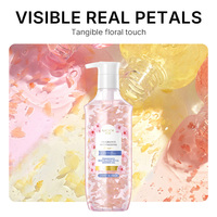 Gel douche personnalisé de luxe Gel douche parfumé hydratant blanchissant Gel douche nourrissant à la fleur de pétale naturelle