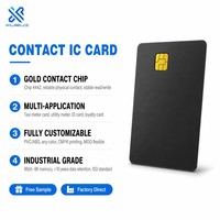 Kartu IC Kontak 4442 Chip CR80 PVC ABS Emas Kartu Pintar Kontak Cetak Kustom untuk Kartu Meteran Taksi Kartu Prabayar Utilitas