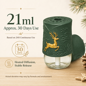 Diffuseur d'arômes vert de Noël <span class=keywords><strong>en</strong></span> gros, 21 ml, sans eau, machine à parfum, design cerf, logo personnalisé - Product Image 3