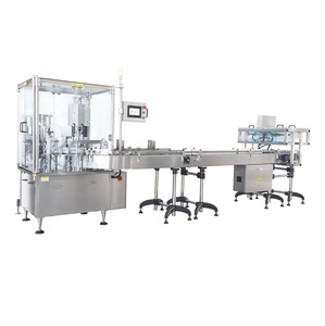 Tự động thả mắt máy làm đầy chất lỏng điền đóng nắp ghi nhãn chai tròn chảy lỏng 316L + 304 thép không gỉ - Product Image 1