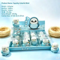 Jouet Squishy en forme d'animal en briques, mignon chien, chat, oiseau, jouet ASMR modulable sans rebond, jouet anti-stress à presser doux