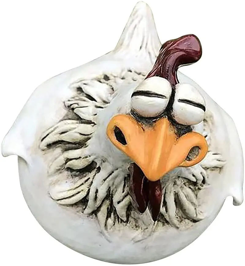 zaun dekoration hühnchen spöttischer hühner gartendekoration ornamente harz handwerk gartenarbeit gartendekoration