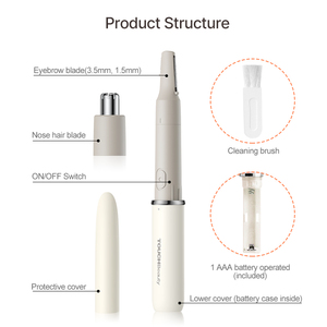 TOUCHBeauty Hot 2 in 1 Waterproof Electric <strong>Lady</strong> Shaver <strong>Nose</strong> Ear Eyebrow <strong>Hair</strong> <strong>Trimmer</strong> - Product Image 4
