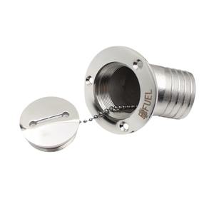 Tuyau de remplissage de carburant courbé en acier inoxydable 316 pour yacht, camping-car et bouchon de réservoir d'huile, entrée d'eau pour fournitures marines - Product Image 1