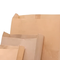 Sacs en papier kraft classiques jetables à fond pointu avec fermeture autocollante pour l'emballage alimentaire des restaurants, design et logo personnalisés