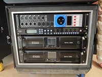 CrazyDance LAS4+1 4+1 Distributeur de puissance pour Line Array et Subwoofer, en rack métallique, étanche, pour extérieur, avec crossover numérique, audio stéréo
