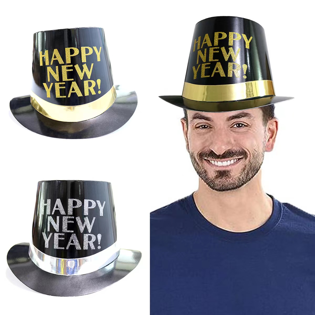 Cappello per Capodanno, Accessori per Feste di Fine Anno, Oggetti di Scena per Foto ZA21