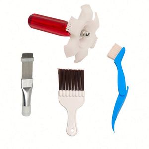 Juego de 4 cepillos limpiadores de persianas y ventiladores de techo con paño suave para eliminación de polvo y peine para aletas de aire acondicionado, set de regalo - Product Image 2