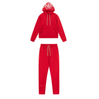 ODM Vente en gros Impression bouffante personnalisée Streetwear pour hommes Ensemble survêtement 2 pièces en polaire lourde et solide