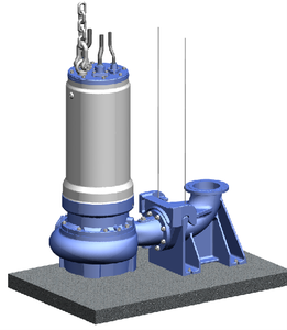 Pompe Amarex KRT monophasée verticale submersible à double usage (sec et humide) à accouplement direct - Product Image 1