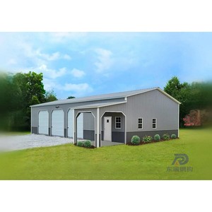 Mini hangar métallique de 200 m2, structure <span class=keywords><strong>en</strong></span> acier préfabriquée, toit <span class=keywords><strong>en</strong></span> acier, <span class=keywords><strong>garage</strong></span> pour voiture à vendre - Product Image 3