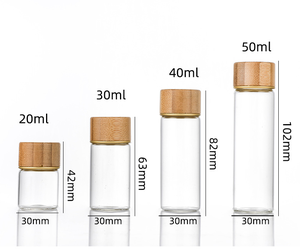 Alta Qualidade Popular Mini 22mm Diâmetro Borosilicato Seco Flor Chá Recipiente 20ml 30ml 40ml 50ml Garrafa De Tubo De Vidro Com Tampa - Product Image 6