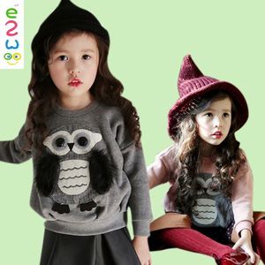 Sudadera Infantil Personalizada con Estampado de Búho, para Niña, sin Capucha, Ecológica, de Poliéster/Algodón, Hecha en China - Product Image 1