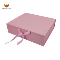 Boîte cadeau avec ruban interchangeable et fermeture magnétique pour emballage de luxe pliable boîte de rangement robuste boîte cadeau en papier