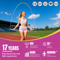 Corde à sauter YUEDONG en PVC à segments dégradés - Corde à sauter réglable et durable de 4,5 mm pour l'entraînement des enfants et le fitness quotidien