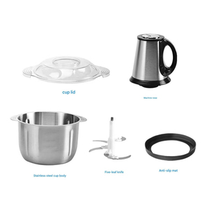Robot culinaire grande capacité en acier inoxydable, ustensiles de cuisine, outils pour viande et volaille, hachoir à viande, presse-ail - Product Image 4