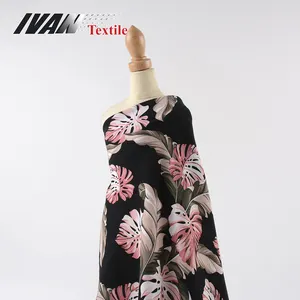 New style luxury woven summer dress sustainable challia print 100% rayon fabric garment