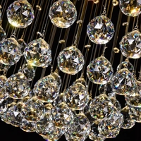 Lustre suspendu moderne en cristal pour hôtel, idéal pour les escaliers