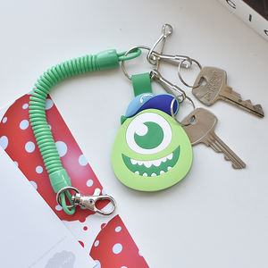 Microfibre enroulé fil extensible dessin animé porte-clés à la mode pendentif suspendu ornement clé portefeuilles accessoire décoratif - Product Image 4